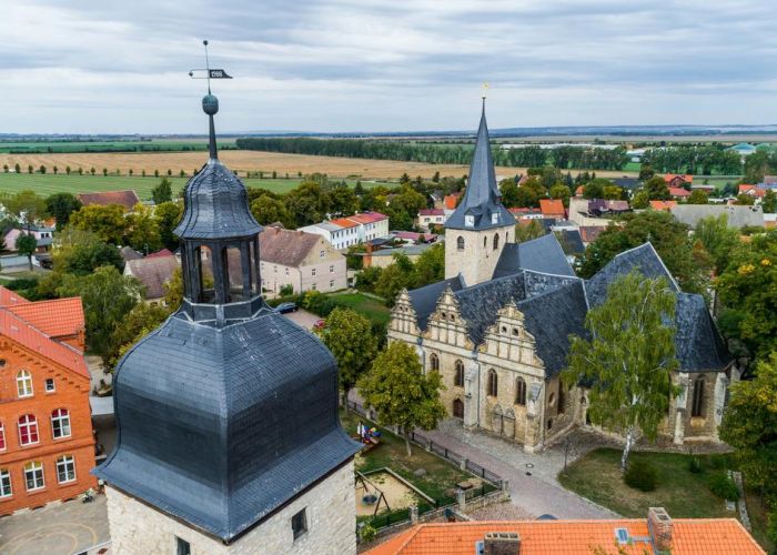 Luftaufnahme von Kroppenstedt in der Westlichen Börde