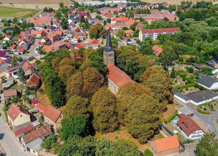 Luftaufnahmen Gemeinde Ausleben - St. Petri Kirche
